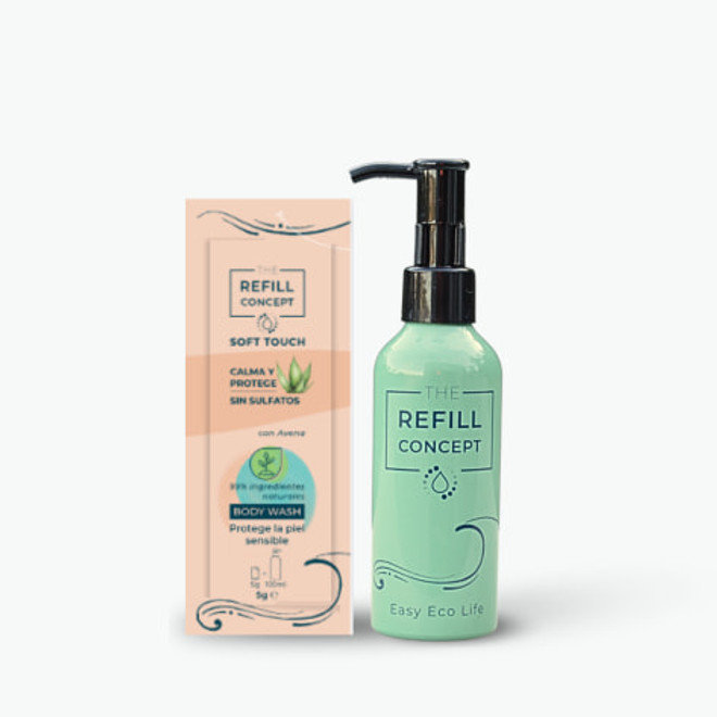 Kit Refill Champú soft touch + Botella Mini 4EVER