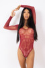 Divination Red Mesh Bodysuit