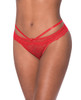 Ooh La Lace Peek-a-Boo Cheeky Panty Red L/XL