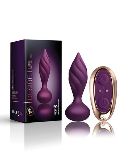 Rocks Off Petite Sensations Desire Plug w/Remote - Purple