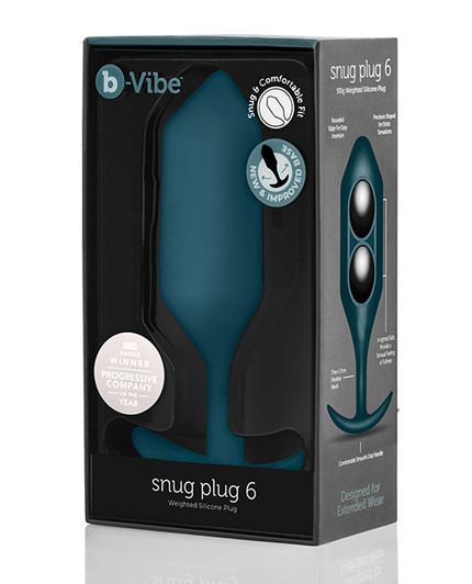 b-Vibe Weighted Snug Plug 6 - 515 g Marine