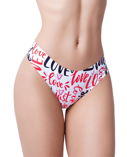 &#039;=Mememe Love Message Printed Thong LG