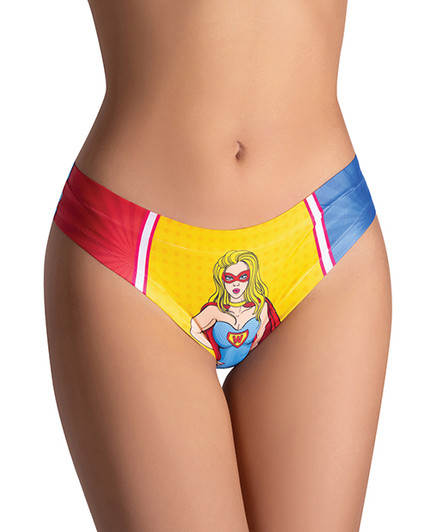 &#039;=Mememe Comics Wonder Girl Printed Thong MD