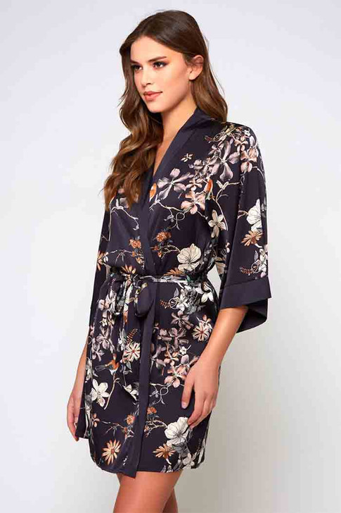 Love Letters Floral Print Short Robe 