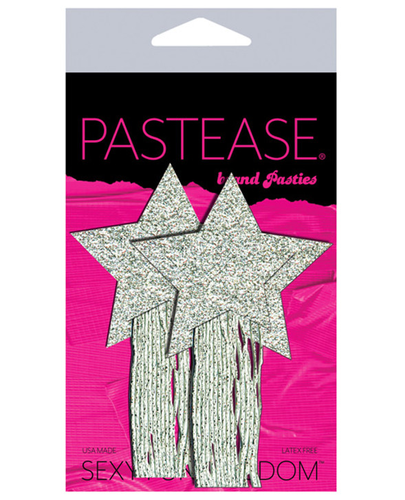 Pastease Tassle Glitter  Stars - Silver O/S