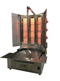 3000W Gas Vertical Broiler Shawarma Machine Commercial Doner Kebab Gyro Grill Machine CG-25 DYRABREST Grill Machine 