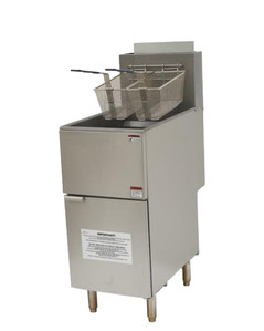 Natural Gas 40 lb. Stainless Steel Open Pot Floor Fryer