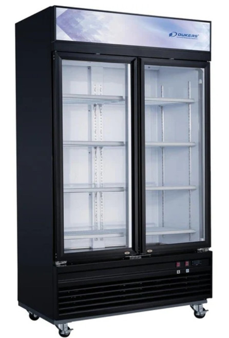 Dukers Commercial Glass Swing 2-Door Merchandiser Freezer DSM-41F