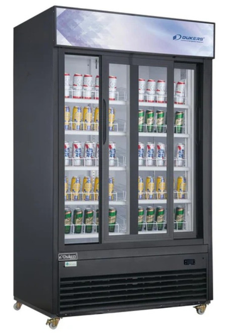 Dukers Commercial Glass Sliding 2-Door Merchandiser Refrigerator DSM-32SR