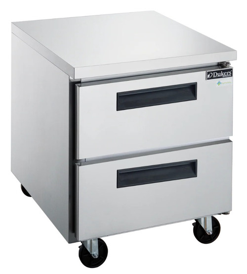 Dukers 2-Drawer Undercounter Commercial Refrigerator in Stainless Steel DUC29R-D2