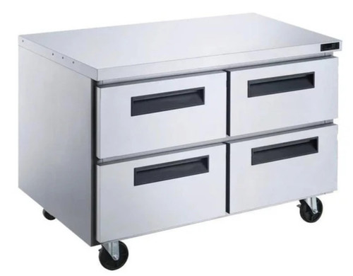 Dukers 4-Drawer Undercounter Commercial Refrigerator in Stainless Steel DUC60-D4