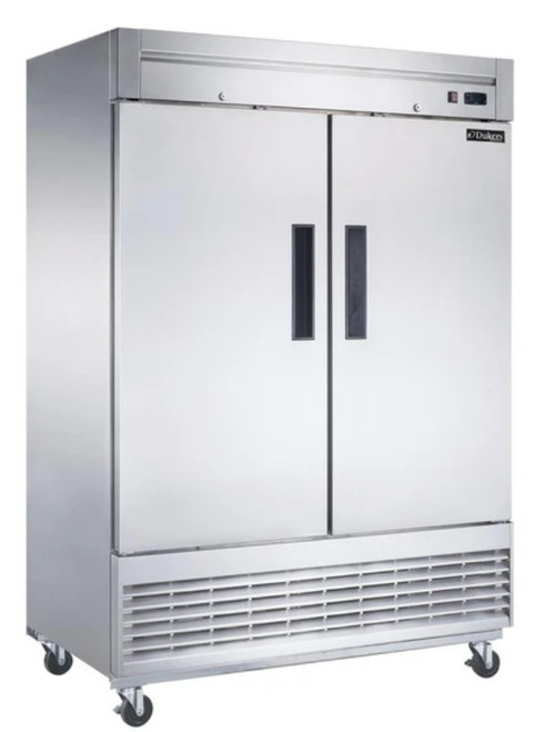 Dukers 2-Door Commercial Freezer in Stainless Steel D55F