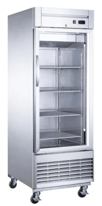 Dukers Bottom Mount Glass Single Door Commercial Reach-in Freezer D28F-GS1
