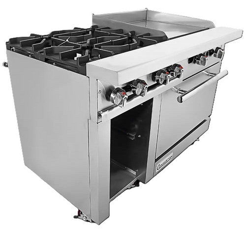CONNERTON - 4 Open Burner, 24"Griddle Range
