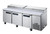 Dukers Commercial 3-Door Pizza Prep Table Refrigerator DPP90-12-S3