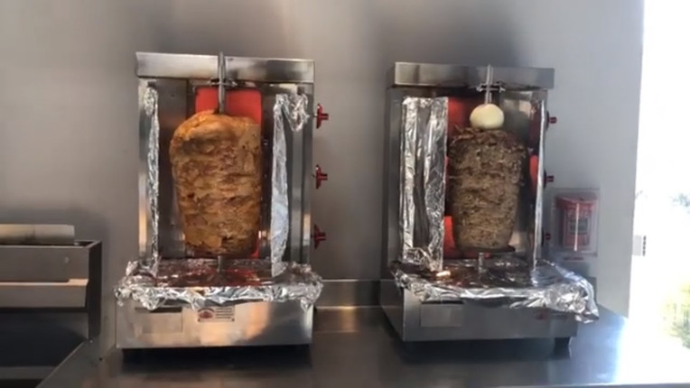 Chicken AlPastor & Steak Tacos in Shawarma Machine