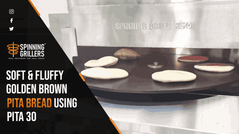 Soft Golden Brown Pita Bread Using Pita Oven