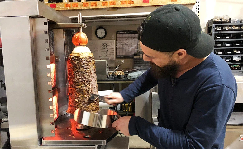 Shave the Caramelized Beef Shawarma