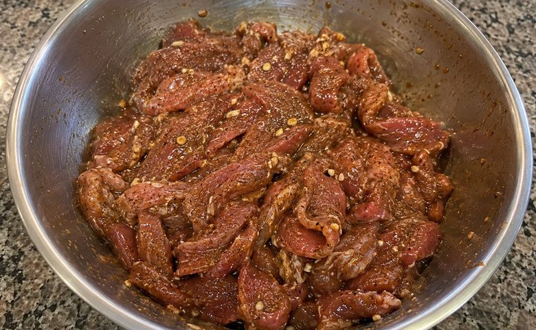 Marinate the Beef