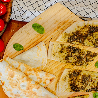 Zaatar And Cheese Saj Bread