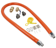 Gas Hose Connector Kit with Quick Disconnect - 48" x 3/4" 