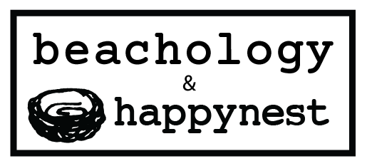 beachology and happynest shop logo combined