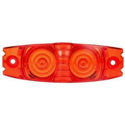 9077 Oval, Red, Polycarbonate, Replacement Lens, 2 Screw