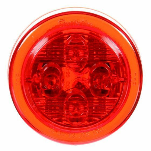 10 Series, Low Profile, LED, Red Round, 8 Diode, Marker Clearance Light, PC, PL-10, 12V