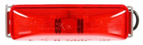 19 Series, Base Mount, Incandescent, Red Rectangular, 2 Bulb, Marker Clearance Light, PC, Gray Polycarbonate 2 Screw, Hardwired, Stripped End, 12V, Kit