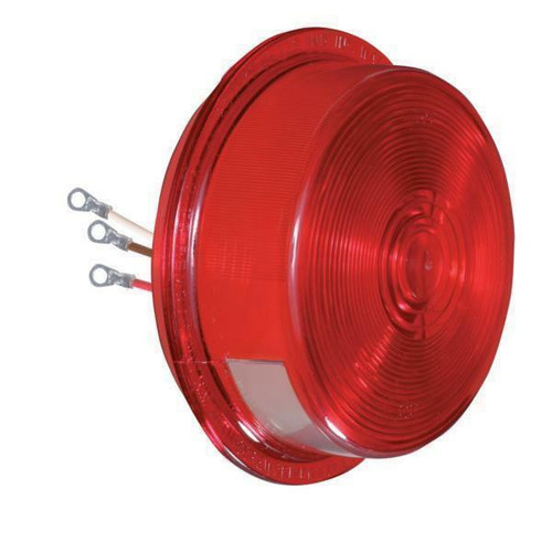 Red single diode LED Deep License Lens, Multi-voltage with 3 Eyelets for 40, 45, 47 and 70 Series Valox Lamps