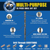 The anatomy of the multi purpose drill bit.
