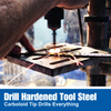 Drill hardened tool steel using Bad Dog multipurpose bit with carboloid tip