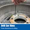 Drilling aluminum car rim using Bad Dog multipurpose drill bit