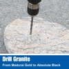 Bad Dog drill bit boring into granite countertop surface