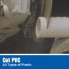 Cutting plastic PVC pipe using 7-inch HDII diamond grinding wheel