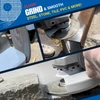 The HDII 4.5" flange flush grinding granite, tile, steel, stone, and pvc