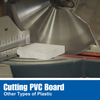 Saw Dog cutting PVC board with clean, smooth results on plastic materials