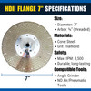 the specifications for the HDII 7" flange