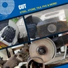 The HDII 5" cutting granite, tile, steel, stone, and pvc