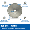 9-inch HDII multipurpose diamond blade for saws and grinders