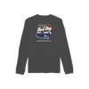 Charcoal long sleeve tee with retro Bad Dog Tools car graphic