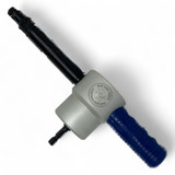 Drill-mounted Bad Dog Biter sheet material cutter