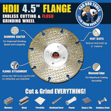 HDII 4.5" flange features a steel core and diamond coating