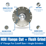 HDII 6-inch flange disc with steel core and diamond coating for versatile grinding HDII 6-inch flange disc with steel core and diamond coating for versatile grinding