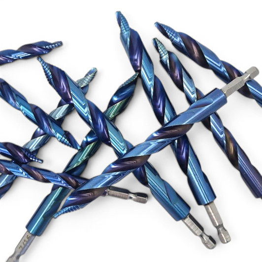 Individual Sheet Metal Bits - Solid Cobalt + Hex Shank