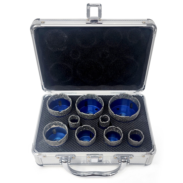 9 Piece Diamond Hole Saw Set