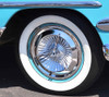 Chromed Solid Steel 14 inch 61' Dodge  Polara Wheel Cover Reproduction Tri-Bar Polara Hubcap Close-up Chromed Solid Steel 14 inch 61' Dodge  Polara Wheel Cover Reproduction Tri-Bar Polara Hubcap Close-up