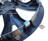 Backside view 2022-2025 Honda Civic hubcap, imposter 16 inch Civic wheel cover with all metal 360 degree retaining ring with metal retention clips to grip your wheel. Backside view 2022-2025 Honda Civic hubcap, imposter 16 inch Civic wheel cover with all metal 360 degree retaining ring with metal retention clips to grip your wheel.