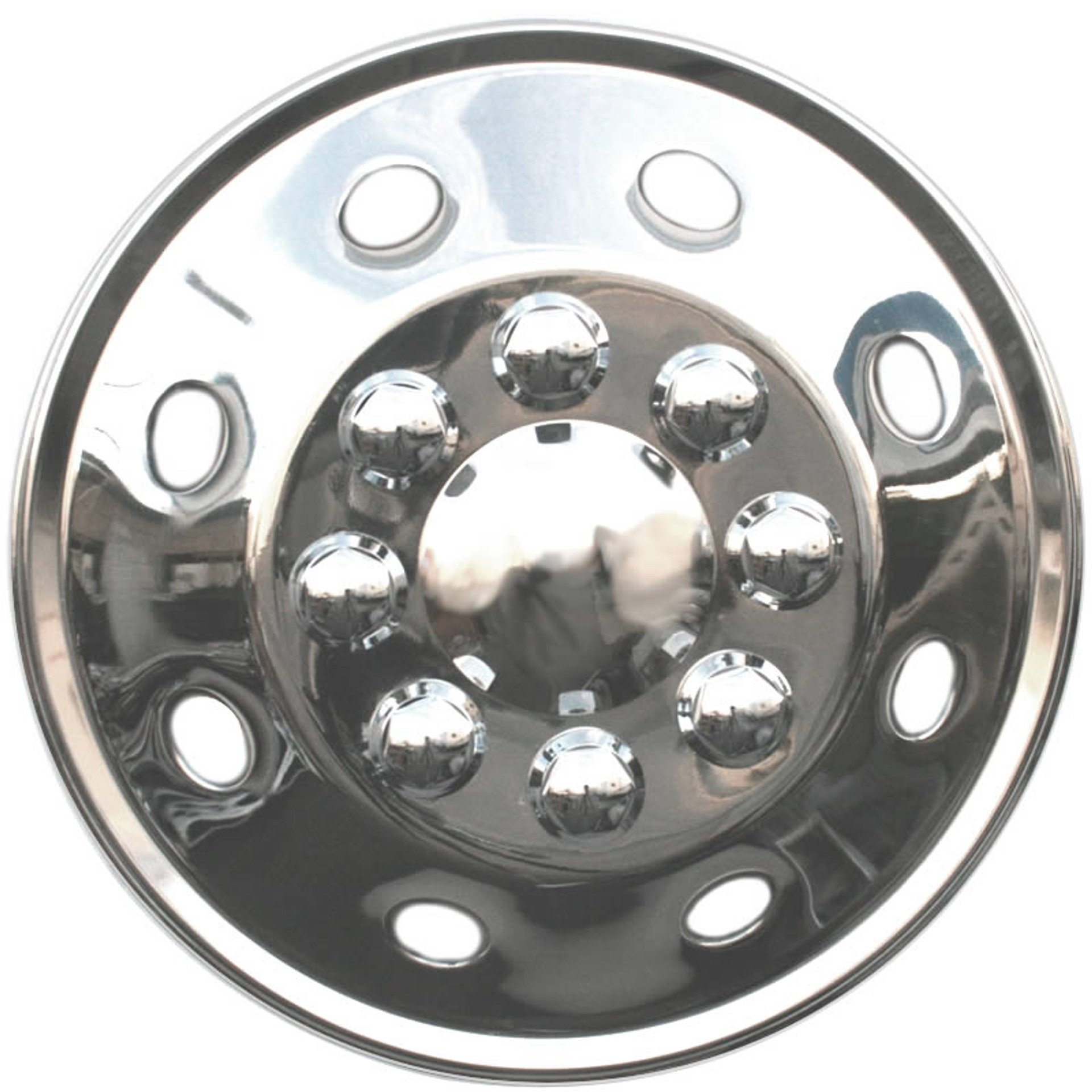 16.5 inch Universal Fit Motor Home Hubcaps Polished Stainless Steel RV