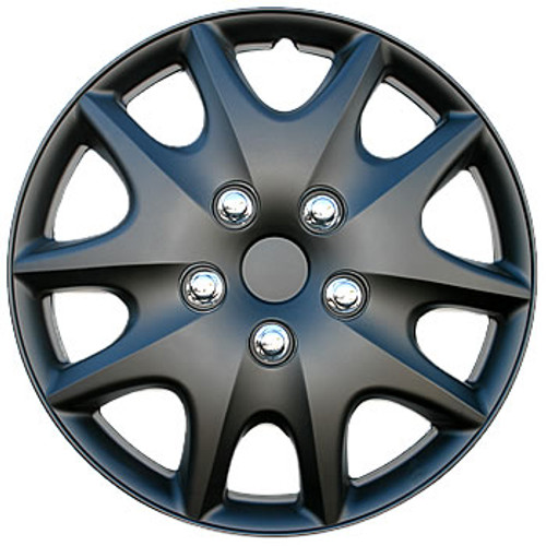 15 inch matte black hubcaps